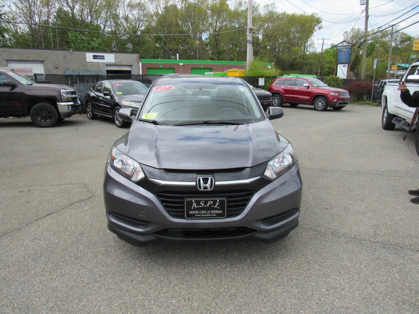 2017 Gray /Black Honda HR-V (3CZRU6H30HG) , Automatic transmission, located at 215 Milton St, Dedham, MA, 02026, (781) 329-5144, 42.241905, -71.157295 - This nice compact SUV is in excellent condition.. Runs like new. All ASPI Motor Cars vehicles are fully serviced before they are delivered to assure the highest quality used vehicles. Comes with a 3/3 warranty included in the price. Call for details. Prices on all vehicles do not include $299.9 - Photo#1